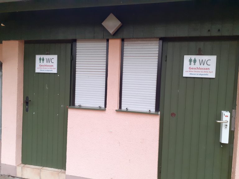 WC an Vereinsanlage geschlossen